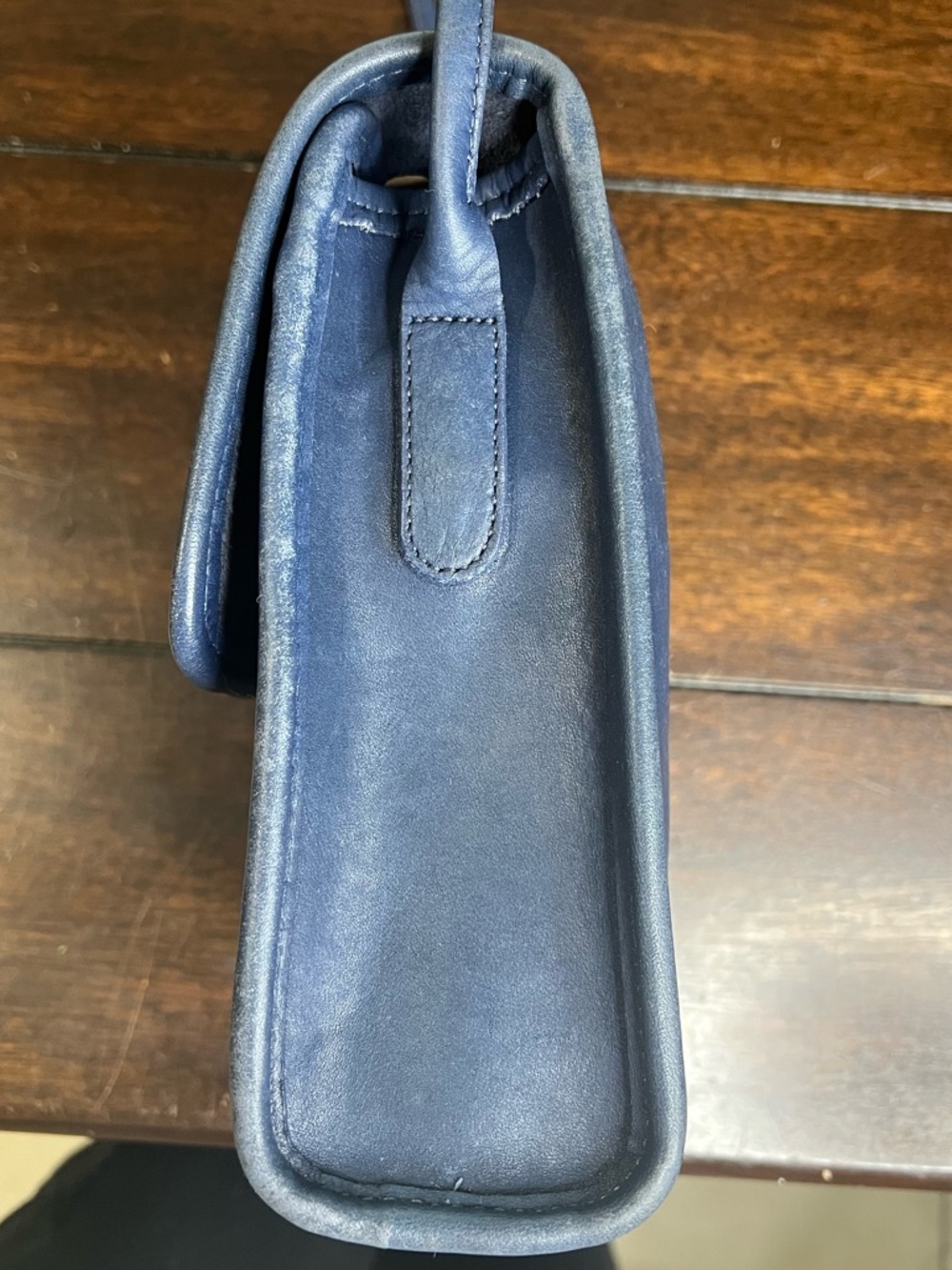 Vintage Coach Blue Leather Scooter Bag - Picture 5 of 15